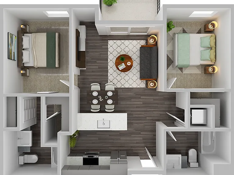 2A-1 - 2 Bedroom, 2 Bath 2A-1 - 2 Bedroom, 2 Bath