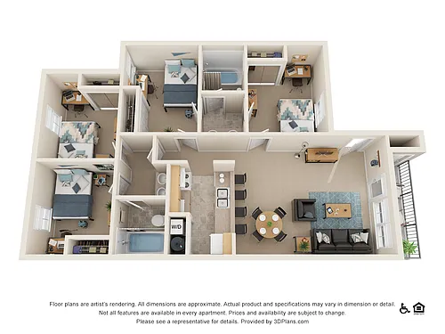 Floor plan Four Bedroom Standard