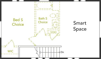Rendering of Suffolk floorplan, 3rd floor