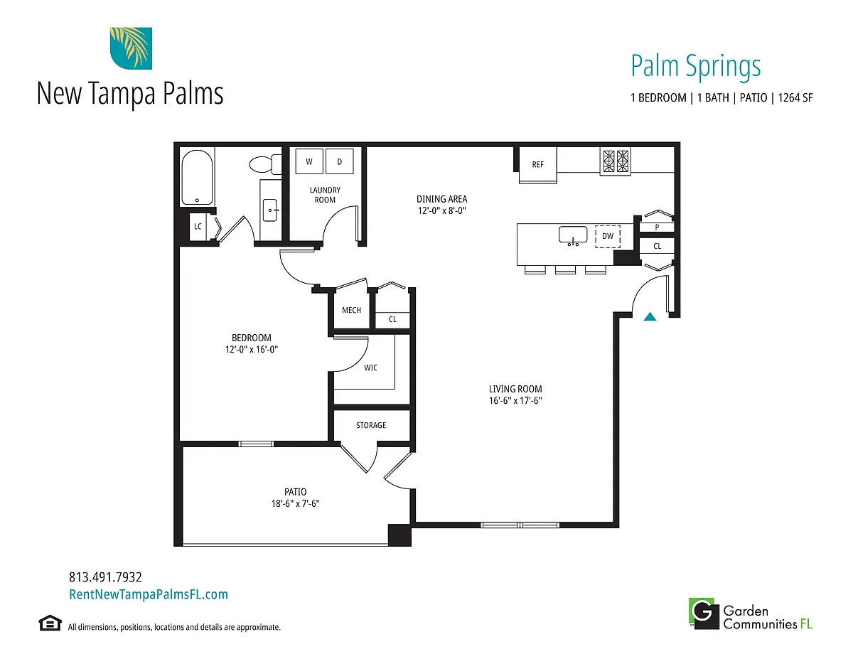 Floor plan $1.43/sq.ft. - Palm Springs