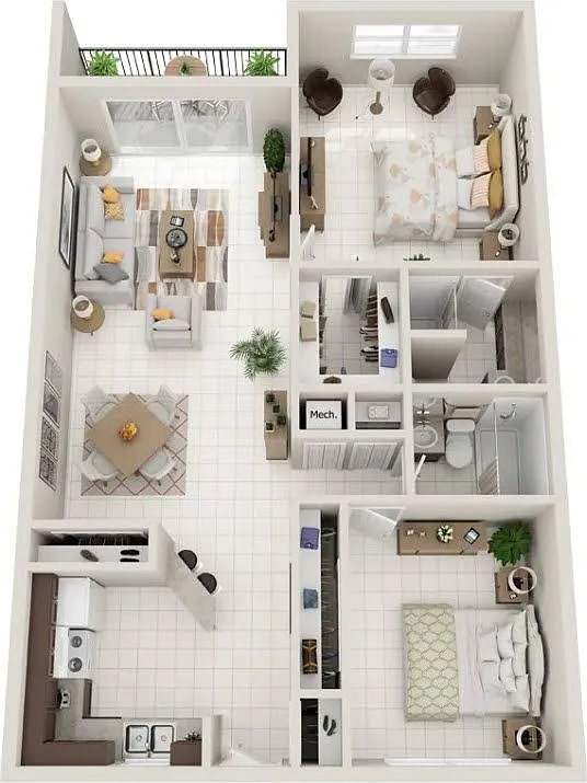 Floor plan 2B