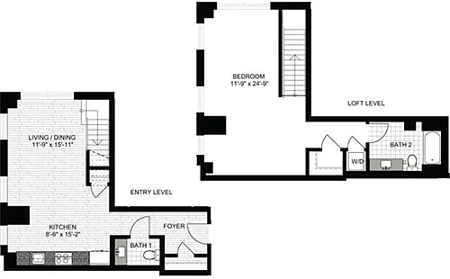 Floor plan 1 Bedroom HH