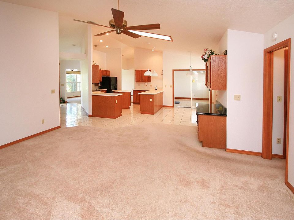 family room view to kitchen