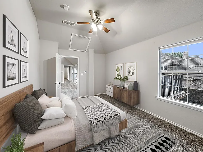 Bedroom 4. This image shows a virtually furnished space. Bedrooms come unfurnished.
