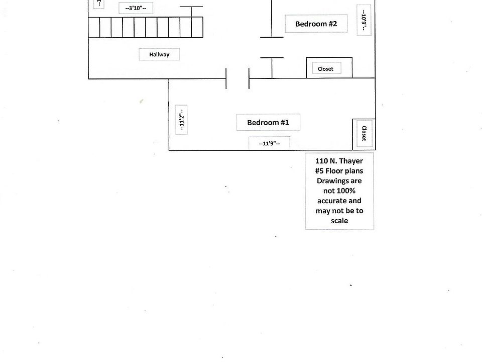 110 N. Thayer #5 Floor plans