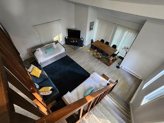 View of living space from upstairs