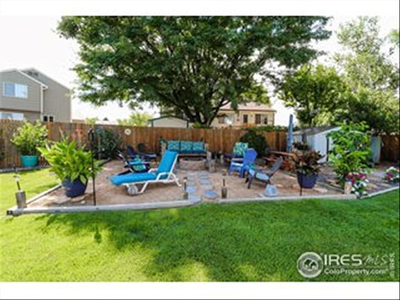 Back yard with Firepit