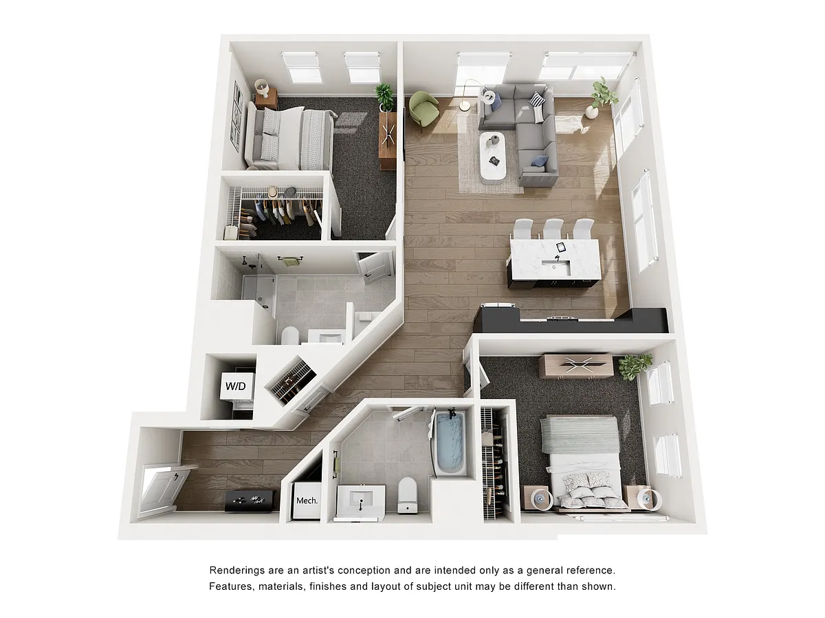 Floor plan B3 (Two Bed)