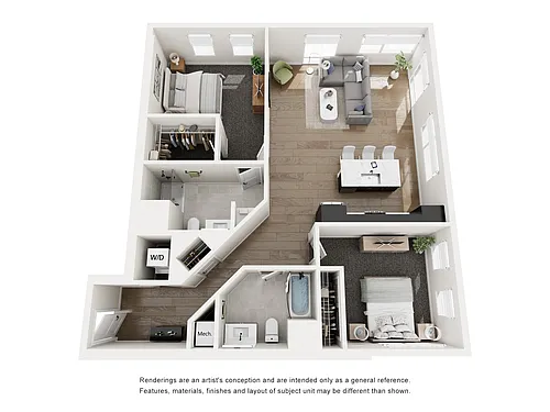Floor plan B3 (Two Bed)