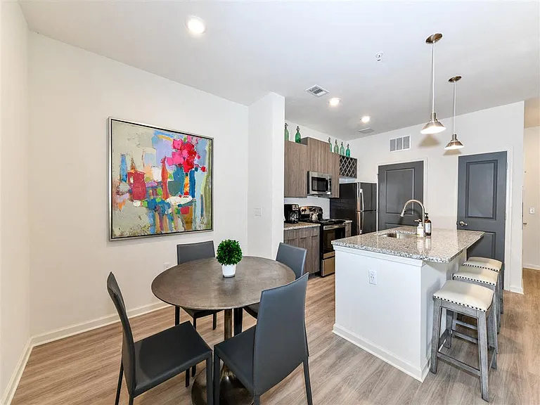 Dining area and kitchen