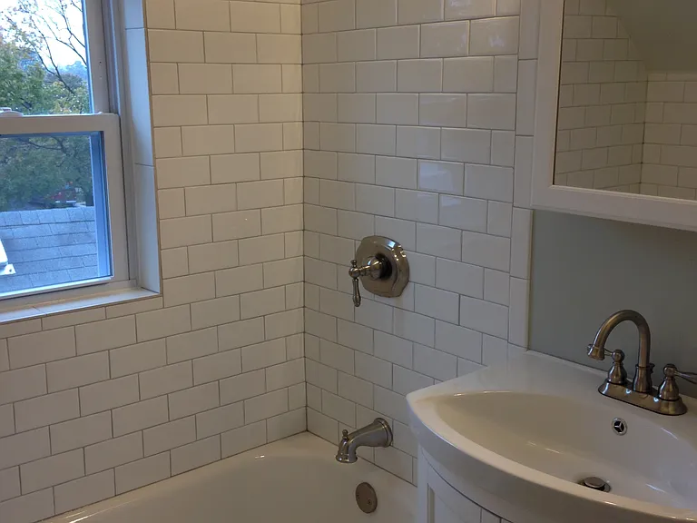 Master bathroom sink and shower/tub