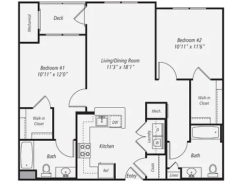 Floor plan B2 Renovated
