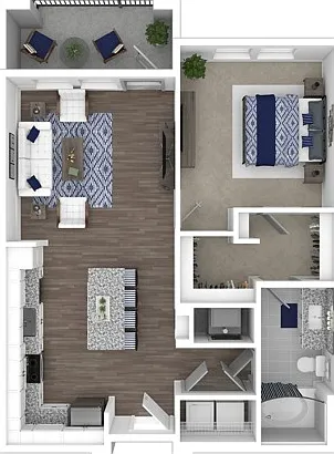 The Elegant, 1/1, 739 SF with balcony/patio The Elegant, 1/1, 739 SF with balcony/patio