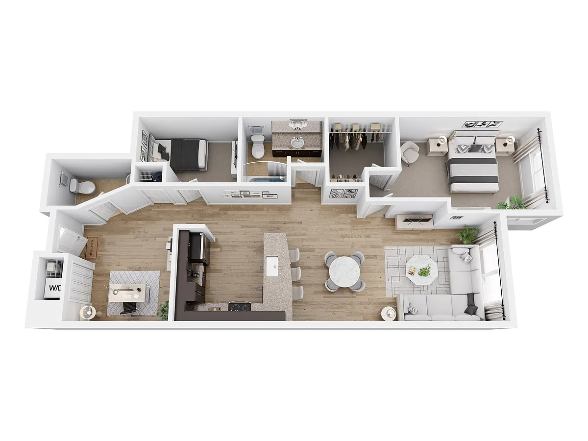 Floor plan Urban 2 x 1.5 + Den A