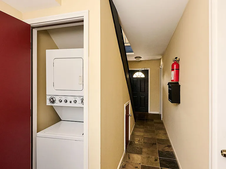 First of two washer and dryer stations.