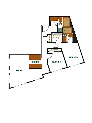 Floor plan 2X2 - D1