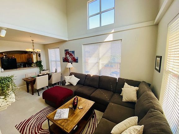Living room (staged; now with new hardwoods)