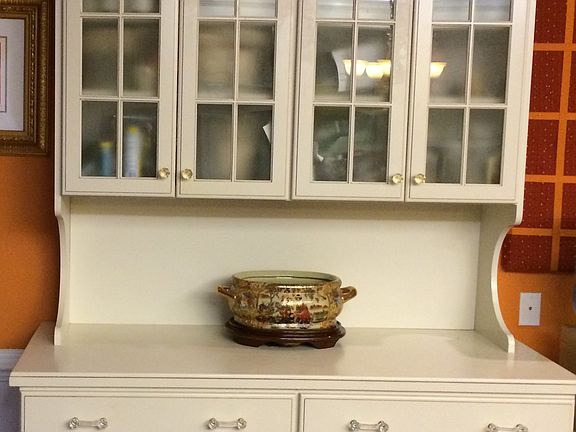 Custom hutch provides more counter space & storage
