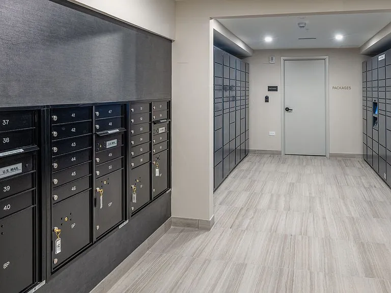 Package room with Amazon Hub Lockers