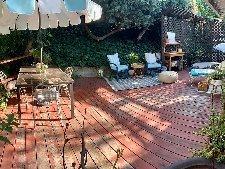 large deck for relaxing or al fresco dining