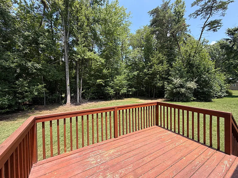 Back deck right off the kitchen