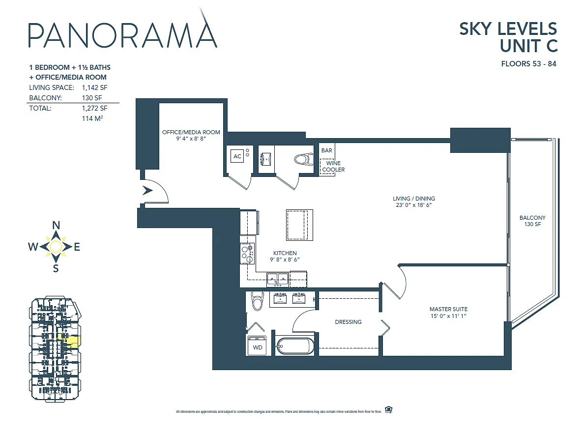 Floor plan C Line - Sky Level