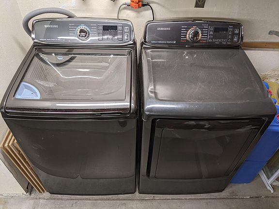 Washer and Dryer in Garage