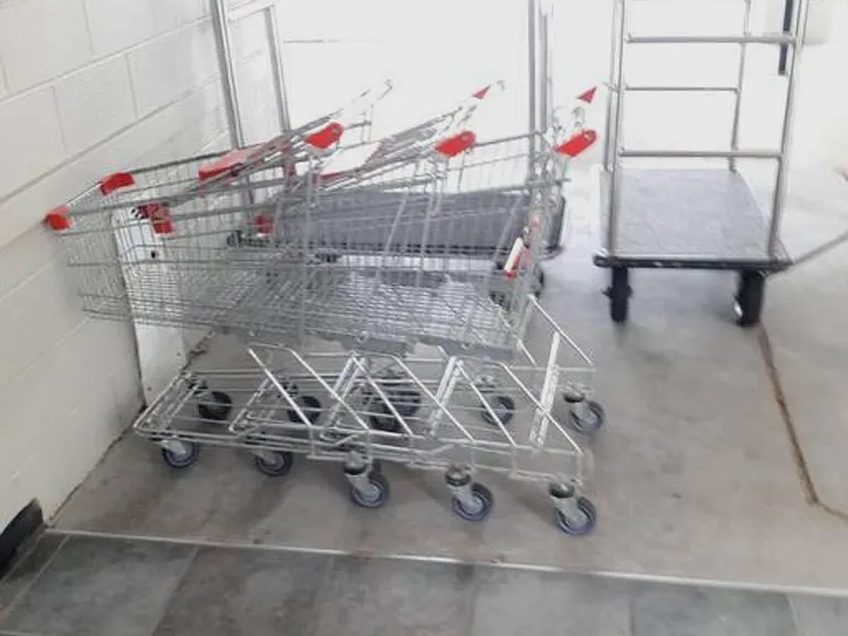 Luggage and grocery carts for your use.