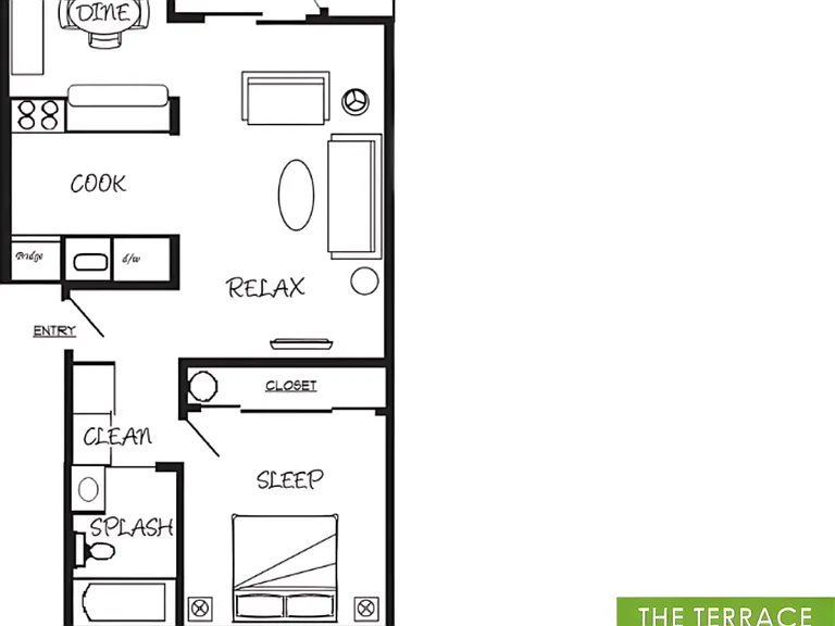 1x1 l 700 sq ft l Terrace on Meridian 1x1 l 700 sq ft l Terrace on Meridian
