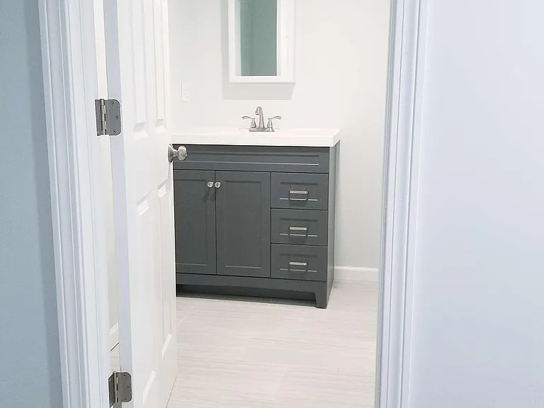 Basement full bath with shower