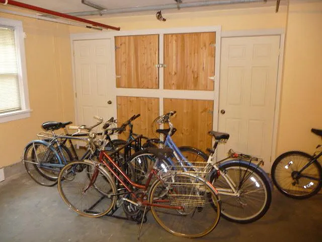 Free bike storage.