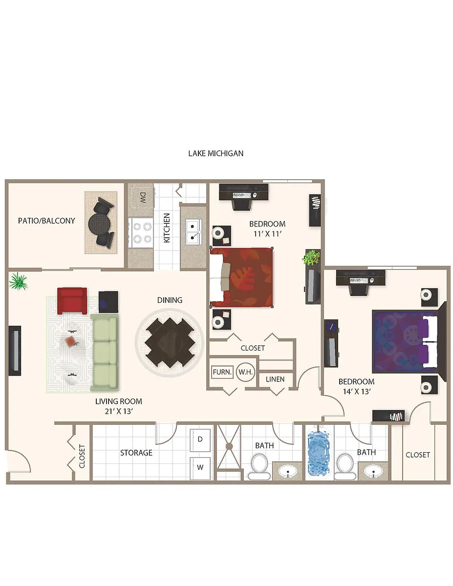 Floor plan Lake Michigan