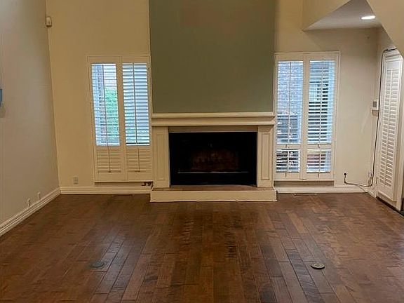 Living room with fireplace.