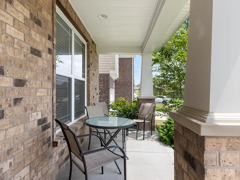 Porch- furniture here is available with unit