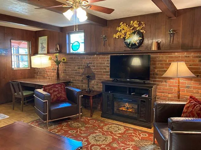 Fireplace with TV