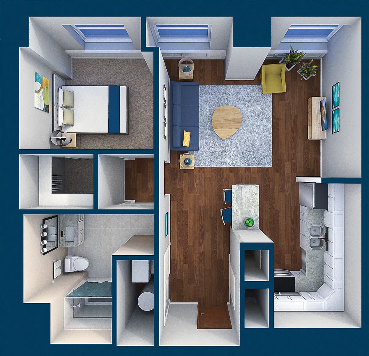 Floor plan Suite Style 06 - 1 Bedroom 1 Bath