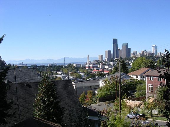 View of Seattle, Sound, and Olympic Mountains