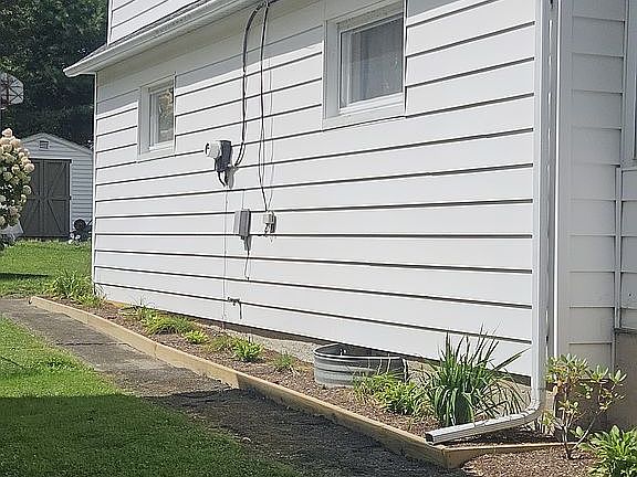 Left side of house