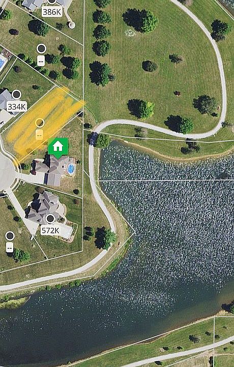 Yellow area is the lot