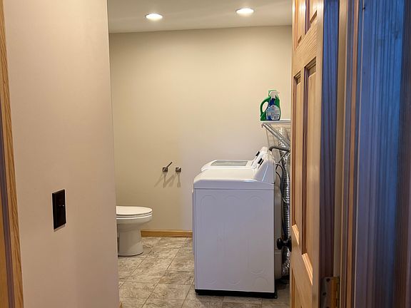 Downstairs bathroom and laundry.