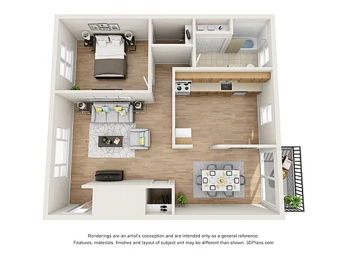 Floor plan 1 Bedroom