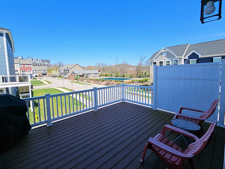 Deck with pool view