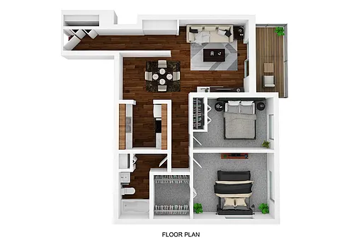 Floor plan 2x1 Cambridge (Fully Renovated)