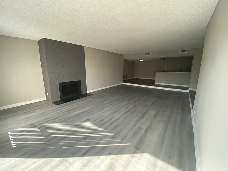 11858 Goshen Ave Unit 207 living room with fireplace