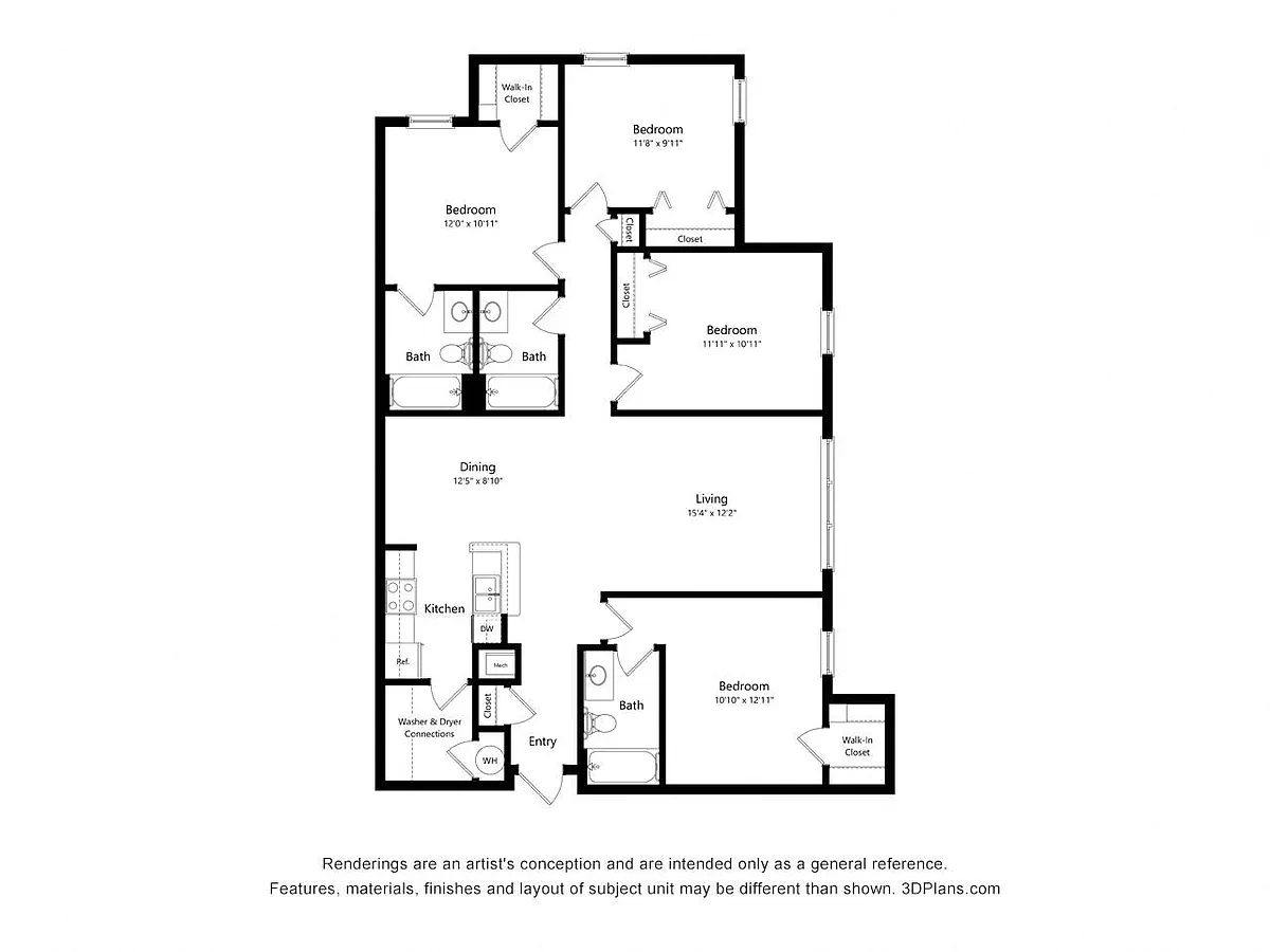 Floor plan Four Bedroom