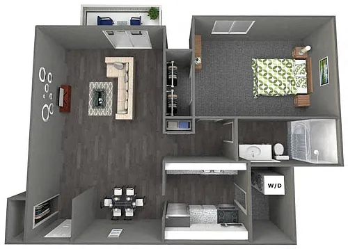 Floor plan 1 Bed 1 Bath