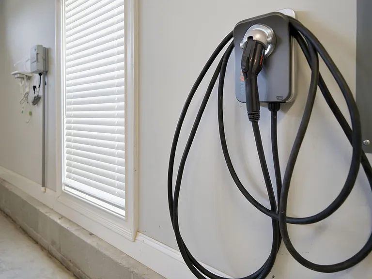 EV charger included inside garage