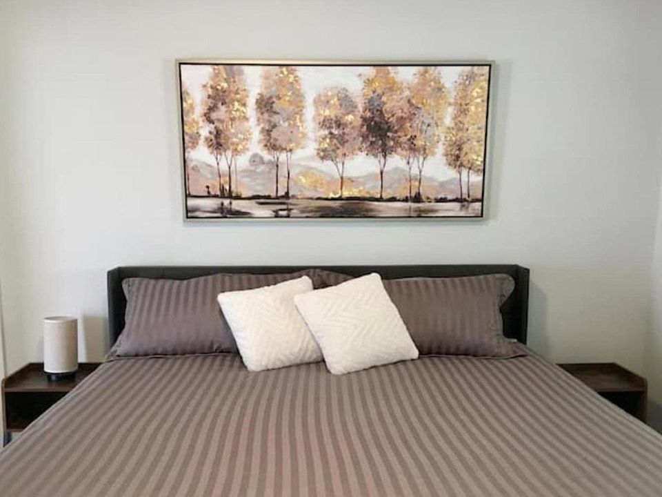 Downstairs master bedroom with king bed.