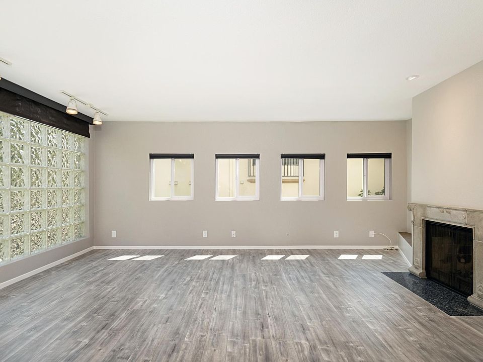Living room and fireplace