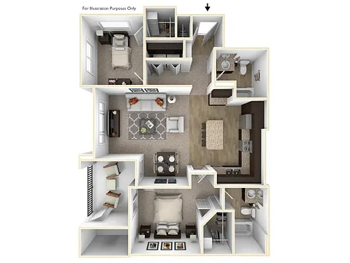 Floor plan Two Bedroom